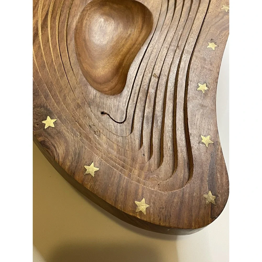 Large Accordion‎ Wooden Collapsible Fruit Basket Handmade Chili Pepper